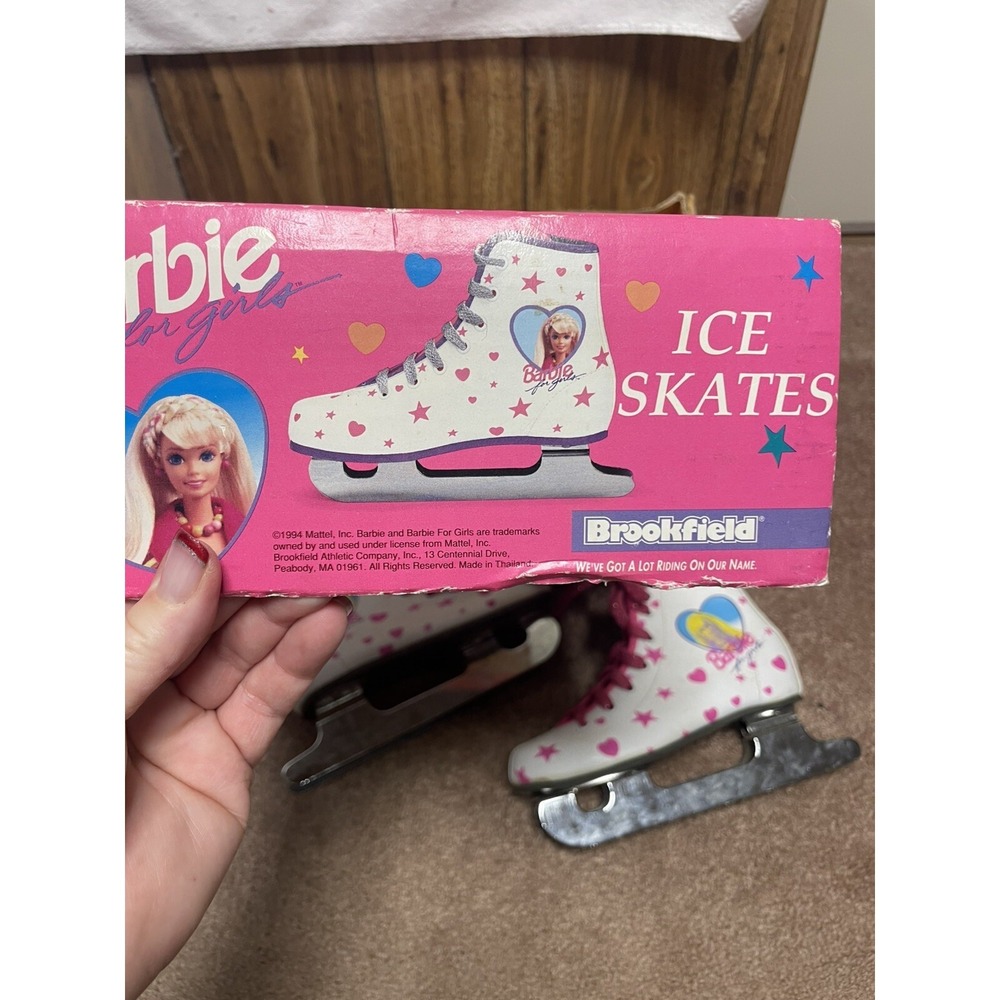 Barbie ice skates sz 10‎ y2k 1994 Double Bladed Girls Original Box ~RARE - Picture 9 of 10